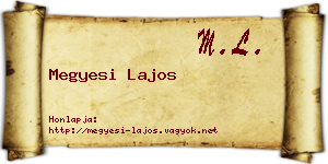 Megyesi Lajos névjegykártya